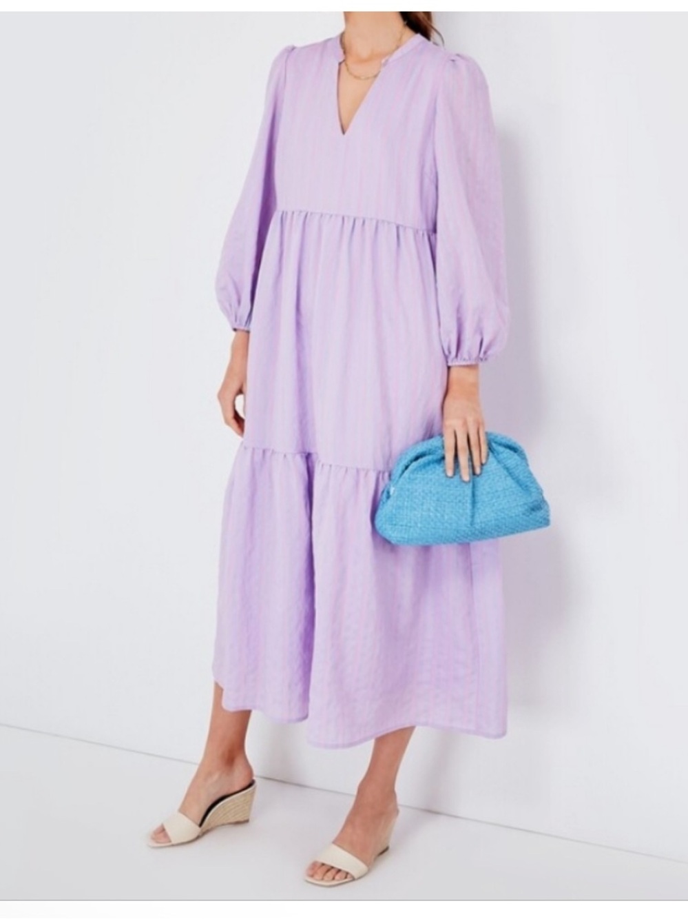 Tuckernuck Lavender Tiered Midi Dress